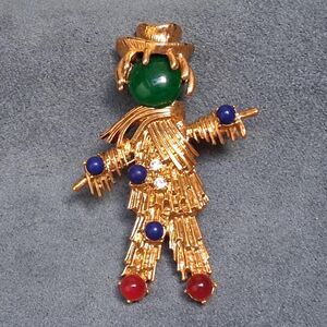 Vintage Camrose & Kross Scarecrow Brooch Jackie Kennedy